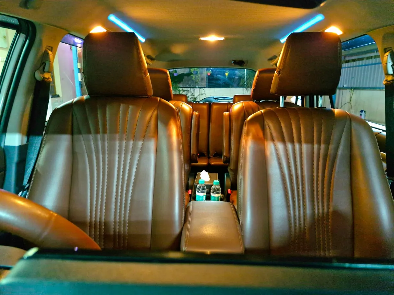 Modern wedding ready car interior with plush comfort