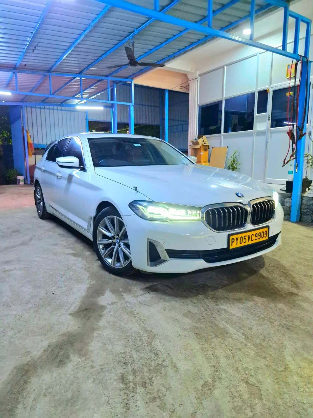 Digital dash and plush seating in luxury car for rent