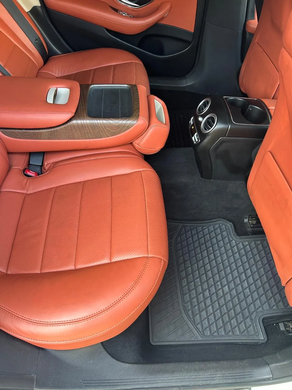 Wedding car rental with stylish black console zone