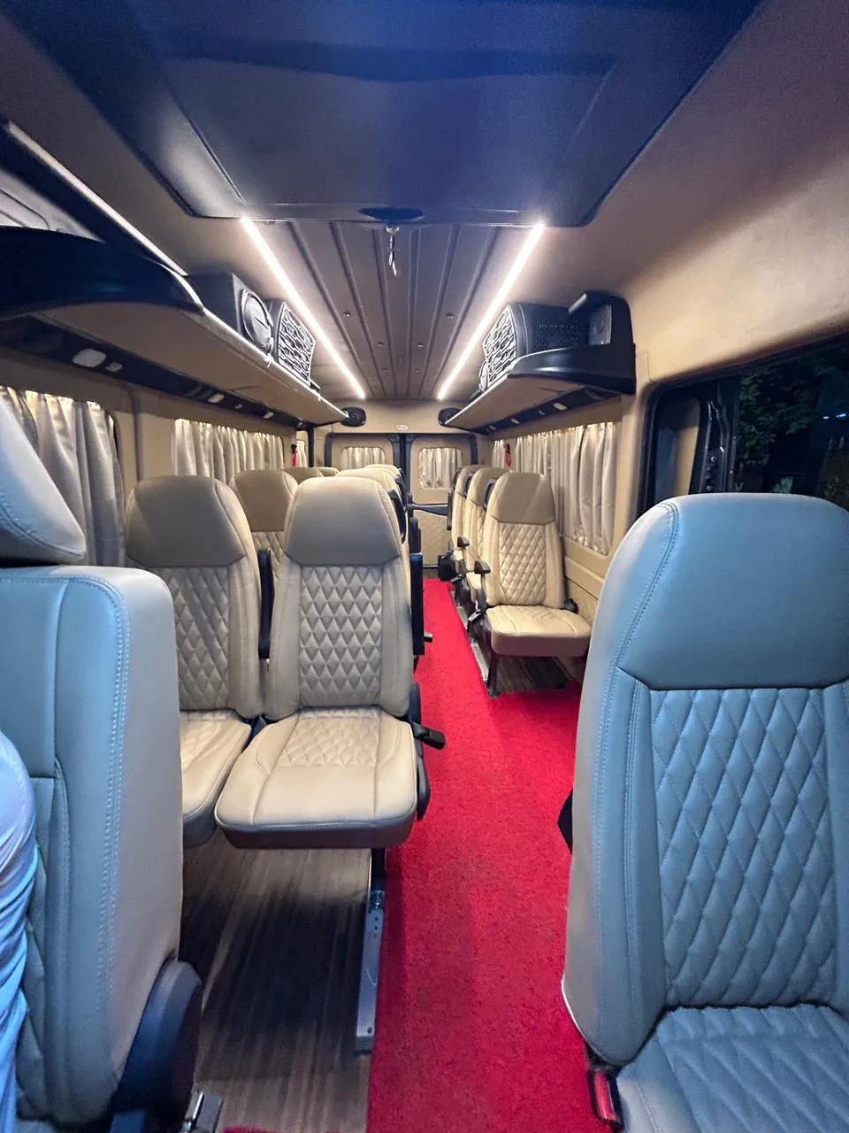 Interior of van for wedding and office rental use