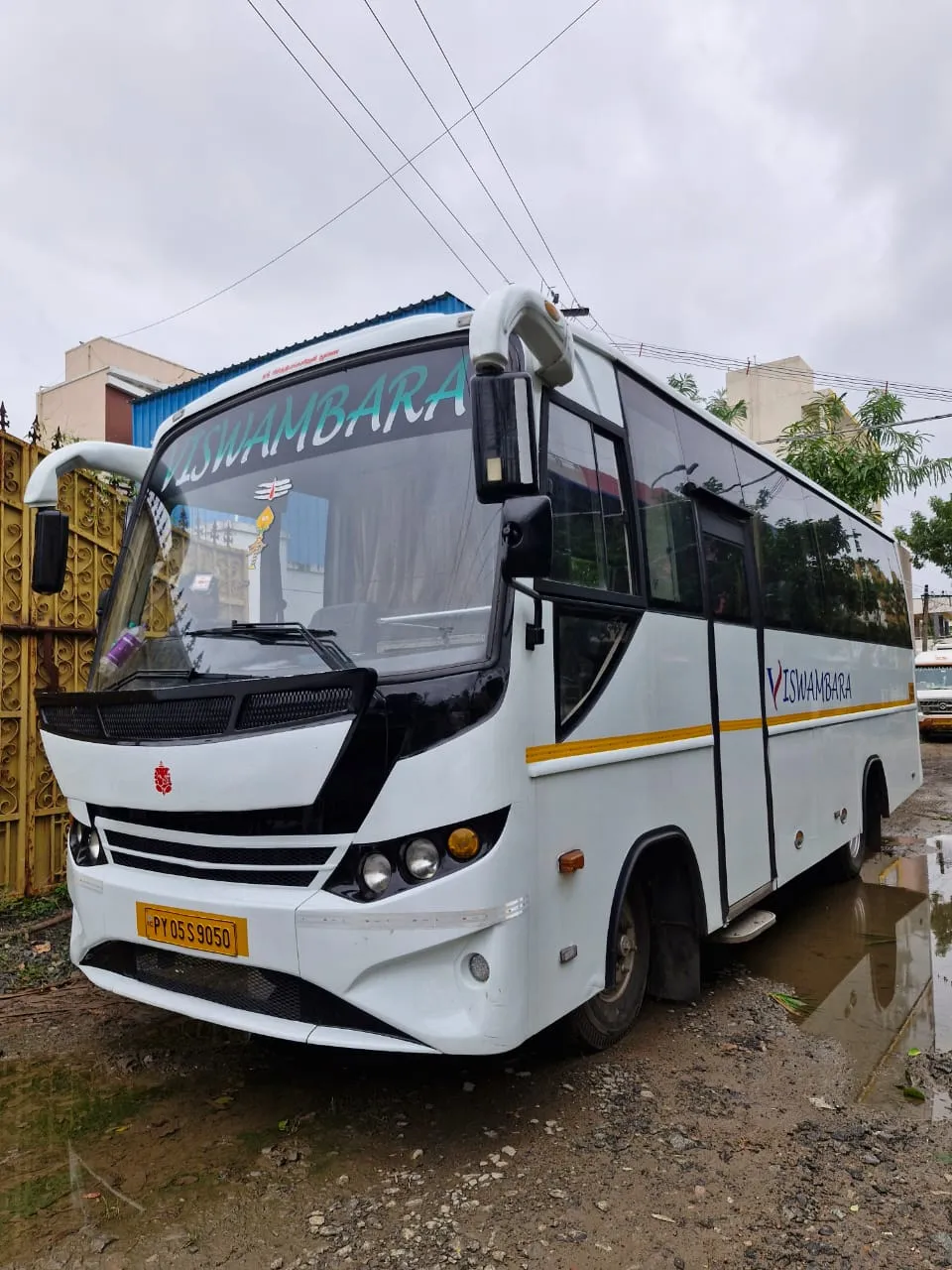 Luxury van with digital display and premium seating