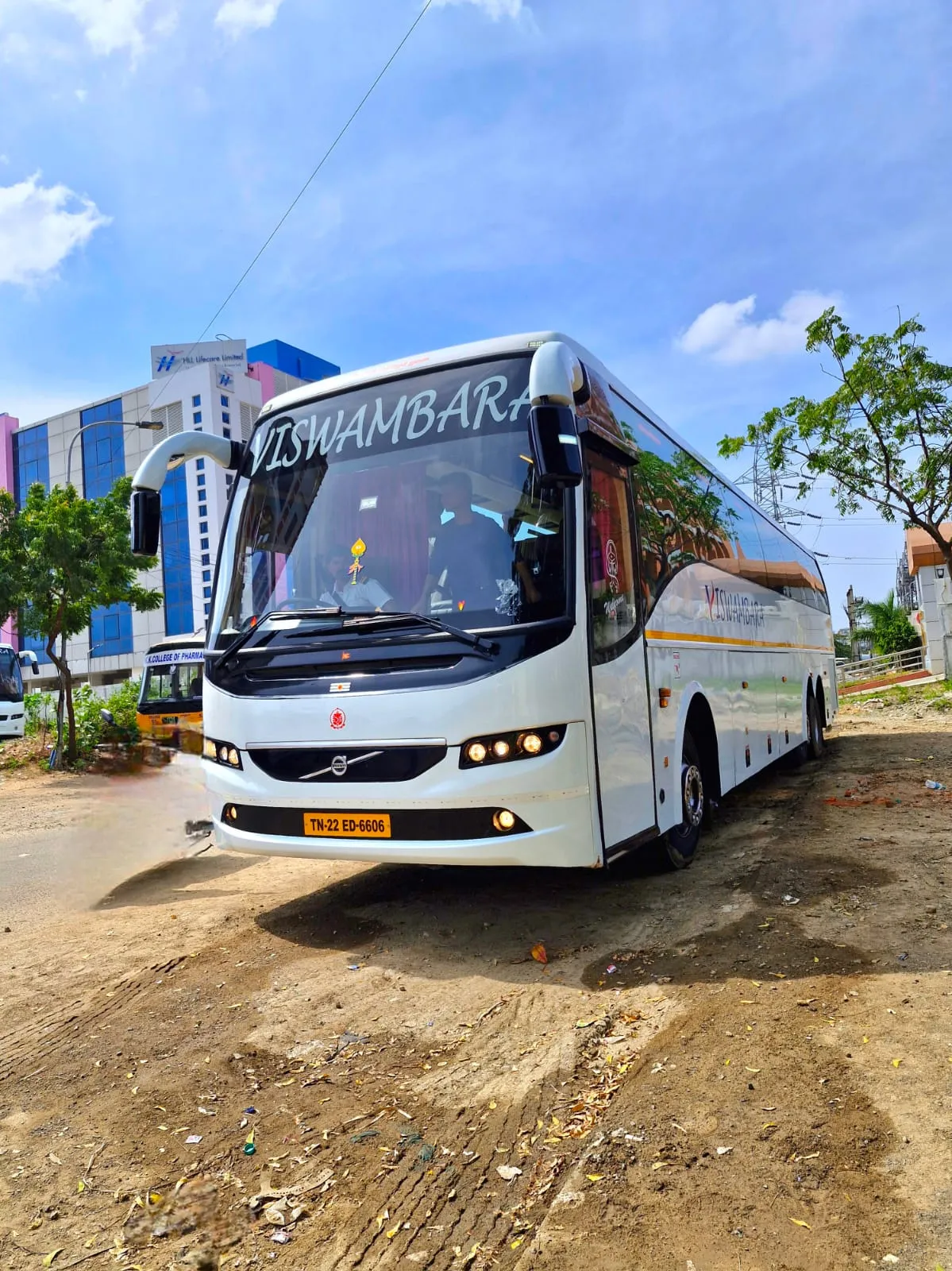 Spacious bus interior for trip, rental, and meetings
