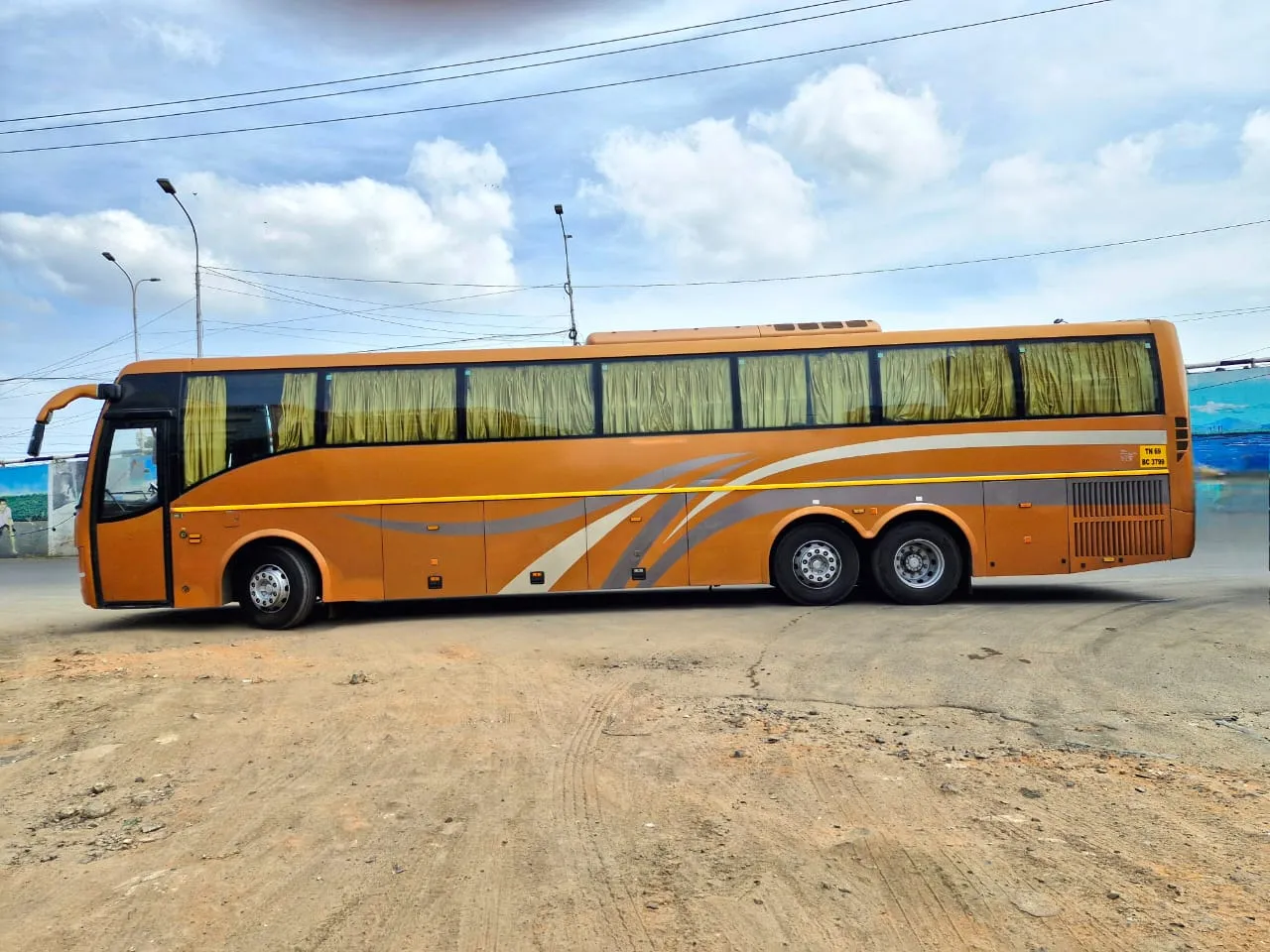 49 seater luxury bus interior with gear and display