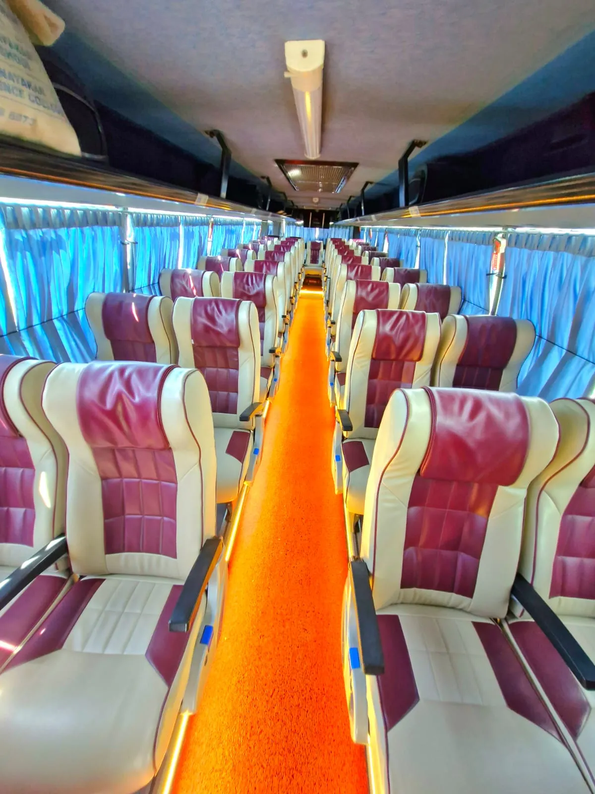 45 Seater bus with AC, gear, and smart display