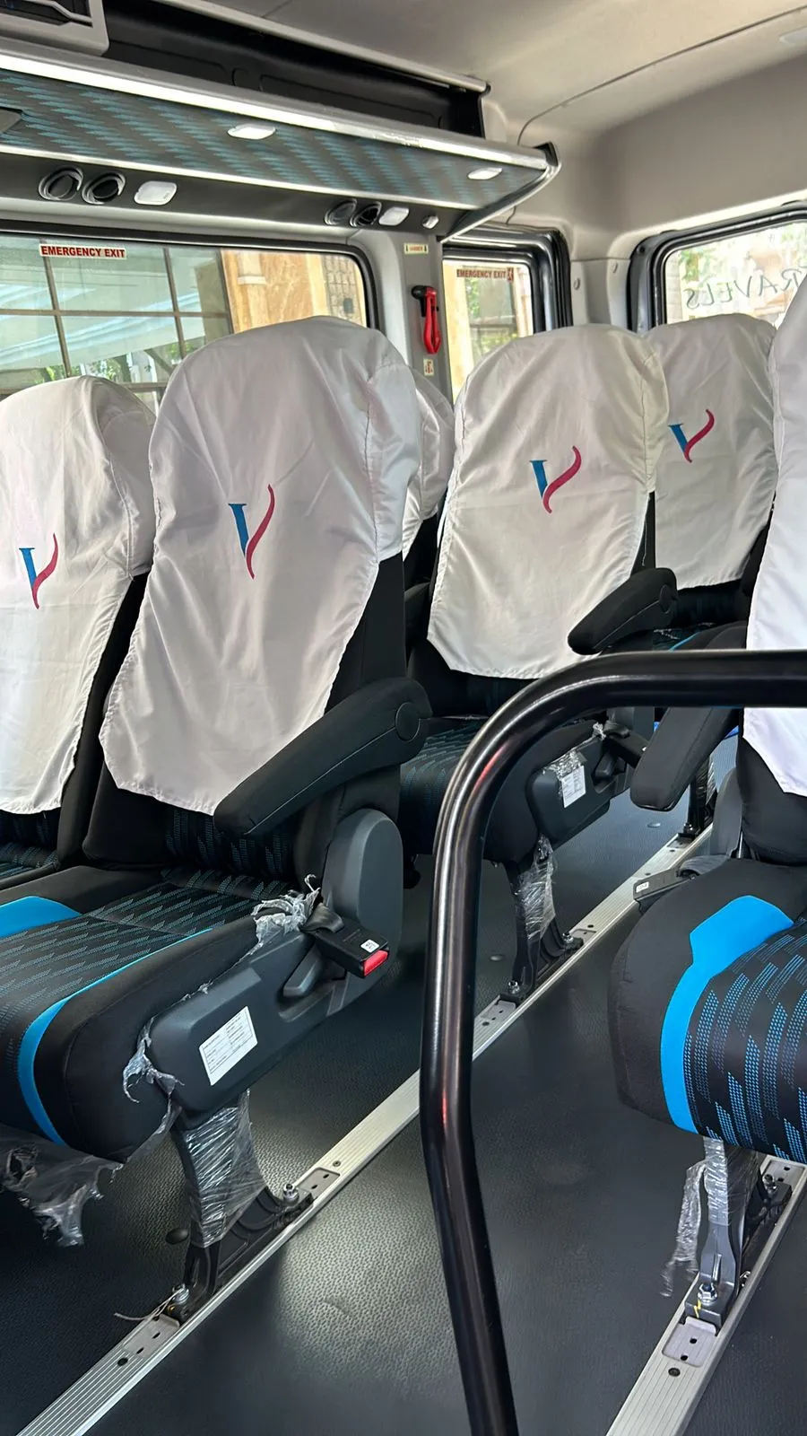 16 seater rental van with luxury seating and screen