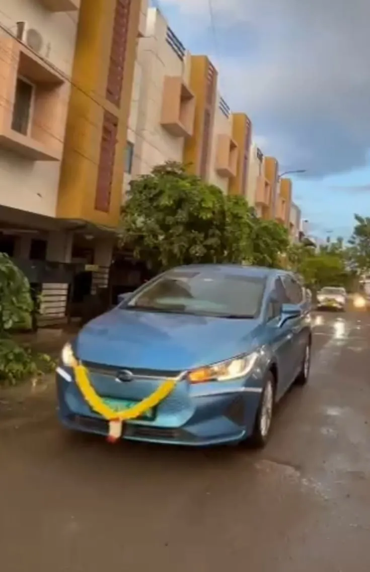 Rent stylish car with digital screen and plush seats
